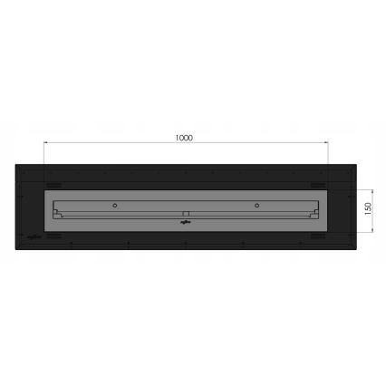 InFire - Vestavěný BIO krb 120x50 cm 5kW černá