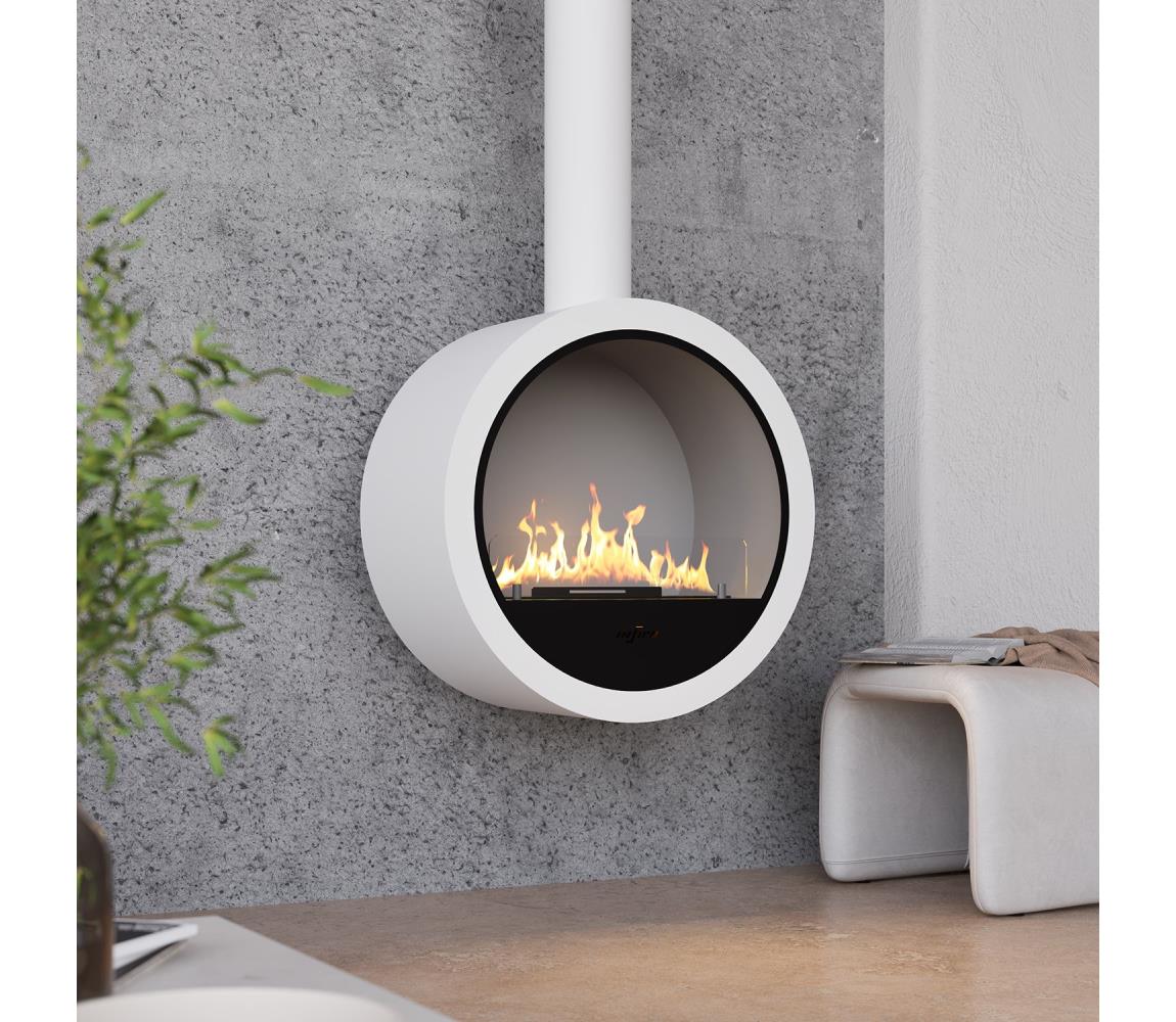 InFire InFire - Závěsný BIO krb pr. 70 cm 3kW bílá IF0004