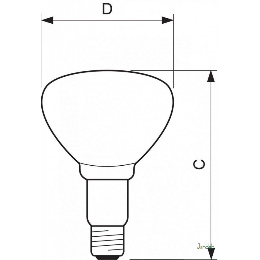 Infra žárovka Philips E27/150W/230V