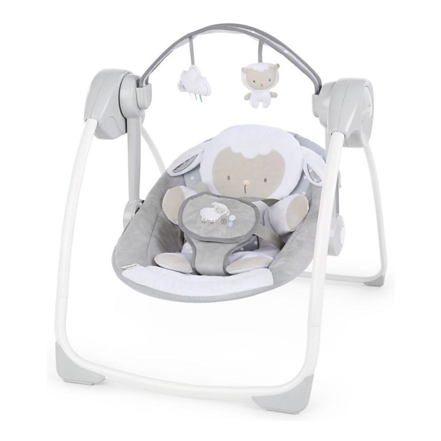Ingenuity - Dětská houpačka s melodií CUDDLE LAMB 4xLR14
