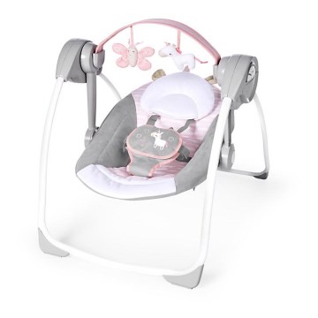 Ingenuity - Dětská houpačka s melodií FLORA THE UNICORN 4xLR14