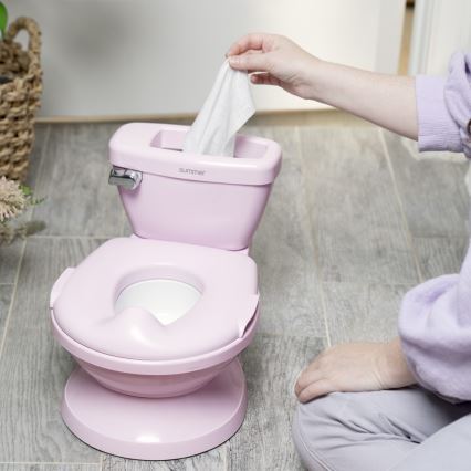 Ingenuity - Dětská toaleta se zvukem MY SIZE růžová 2xAAA