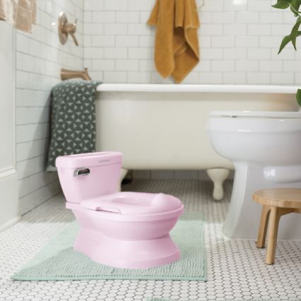 Ingenuity - Dětská toaleta se zvukem MY SIZE růžová 2xAAA
