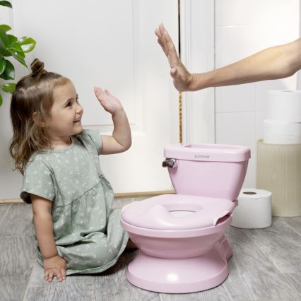 Ingenuity - Dětská toaleta se zvukem MY SIZE růžová 2xAAA