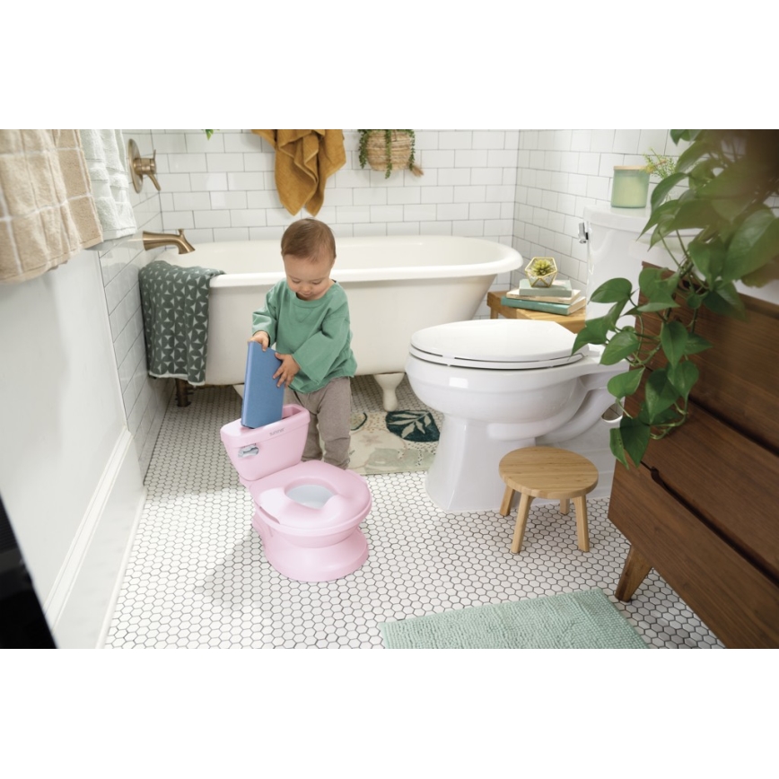 Ingenuity - Dětská toaleta se zvukem MY SIZE růžová 2xAAA