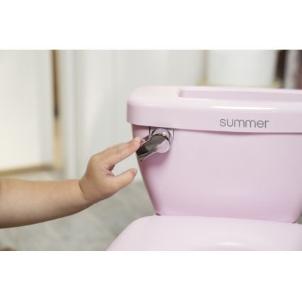 Ingenuity - Dětská toaleta se zvukem MY SIZE růžová 2xAAA
