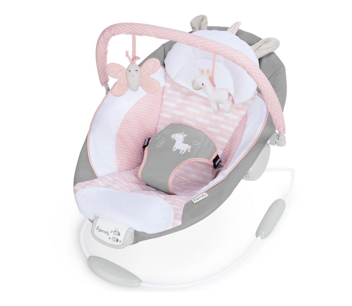 Ingenuity Ingenuity - Dětské vibrující lehátko s melodií FLORA THE UNICORN AG0370