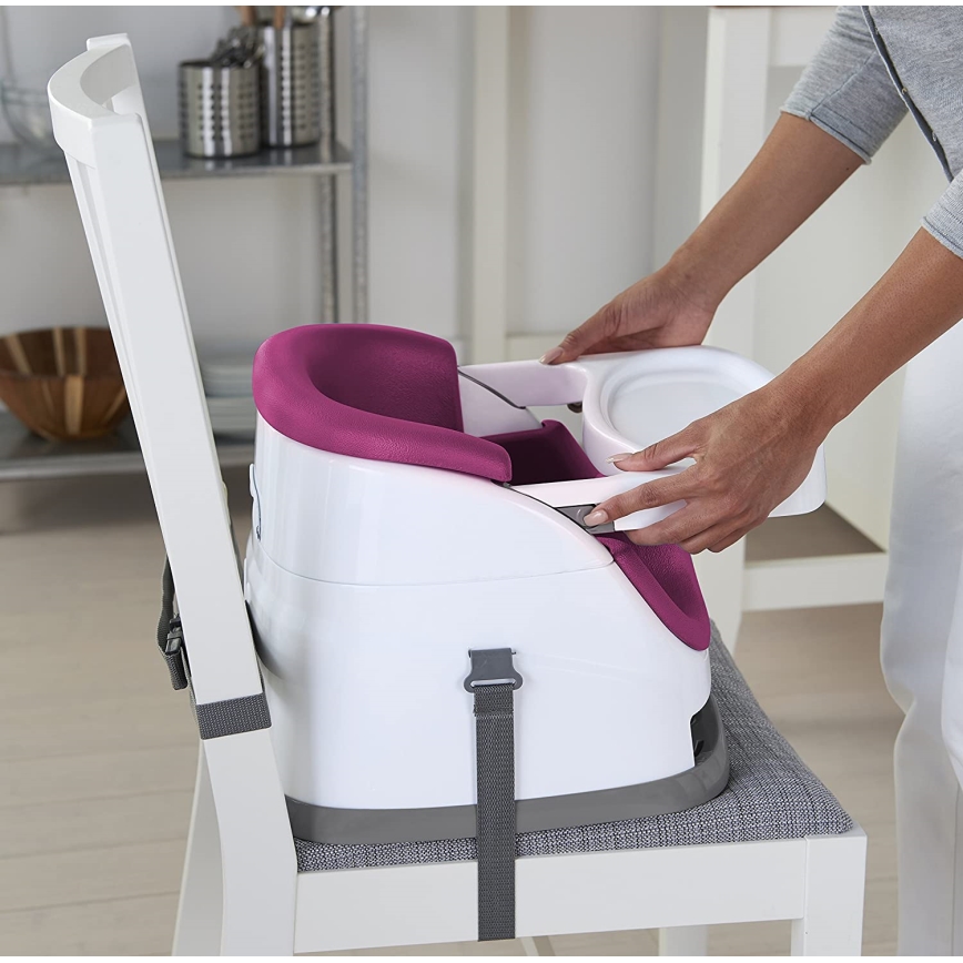 Ingenuity - Podsedák na jídelní židli 2v1 BABY BASE růžová
