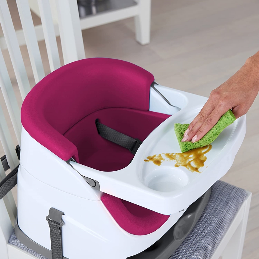 Ingenuity - Podsedák na jídelní židli 2v1 BABY BASE růžová