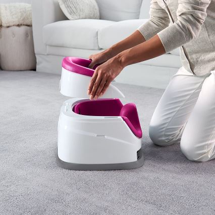 Ingenuity - Podsedák na jídelní židli 2v1 BABY BASE růžová