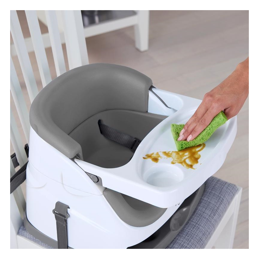 Ingenuity - Podsedák na jídelní židli 2v1 BABY BASE šedá