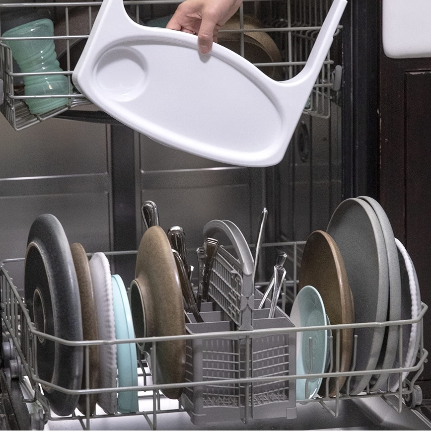 Ingenuity - Podsedák na jídelní židli 2v1 BABY BASE šedá