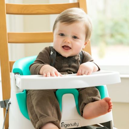 Ingenuity - Podsedák na jídelní židli 2v1 BABY BASE tyrkysová