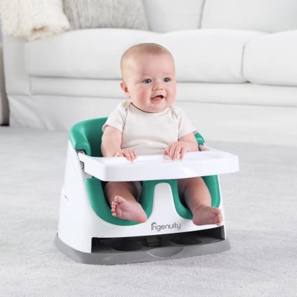 Ingenuity - Podsedák na jídelní židli 2v1 BABY BASE tyrkysová