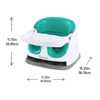 Ingenuity - Podsedák na jídelní židli 2v1 BABY BASE tyrkysová