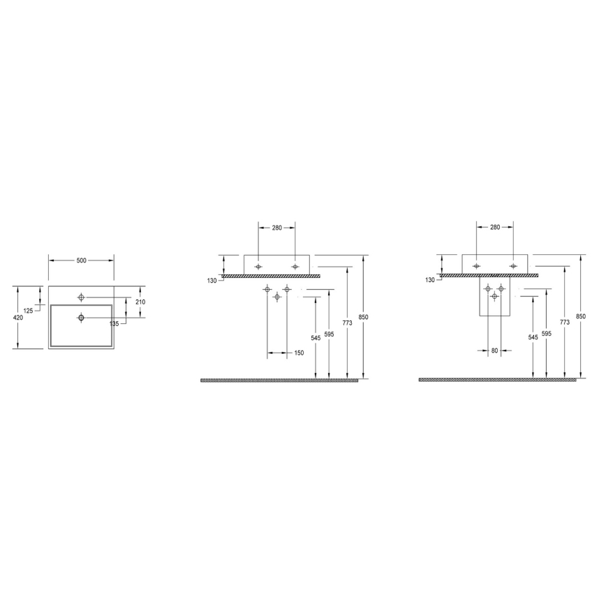 Isvea - Umyvadlo na desku PURITY 50x42 cm keramika/bílá
