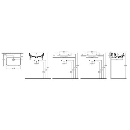 Isvea - Umyvadlo na desku SOTT AQUA 48x42 cm keramika/bílá
