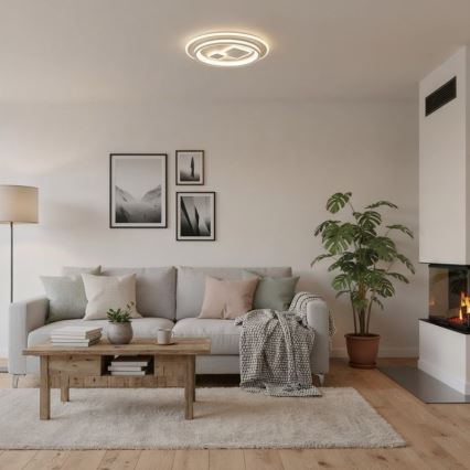 ITALUX - LED Stmívatelné stropní svítidlo PARCO LED/55W/230V 3000-6500K pr. 50 cm bílá + dálkové ovládání