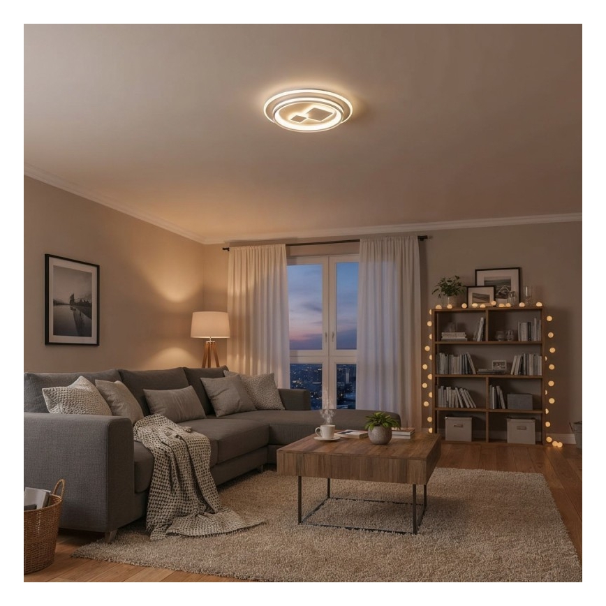 ITALUX - LED Stmívatelné stropní svítidlo PARCO LED/55W/230V 3000-6500K pr. 50 cm bílá + dálkové ovládání