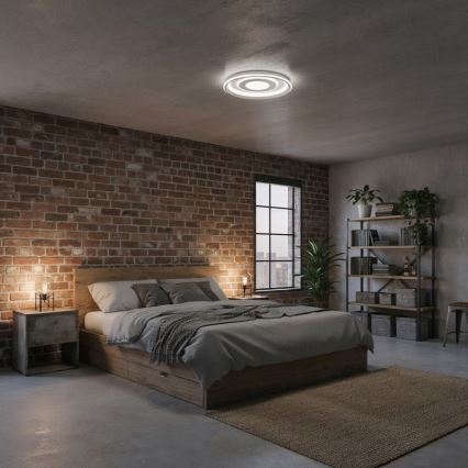 ITALUX - LED Stmívatelné stropní svítidlo SIMNI LED/55W/230V 3000-6500K pr. 50 cm bílá + dálkové ovládání