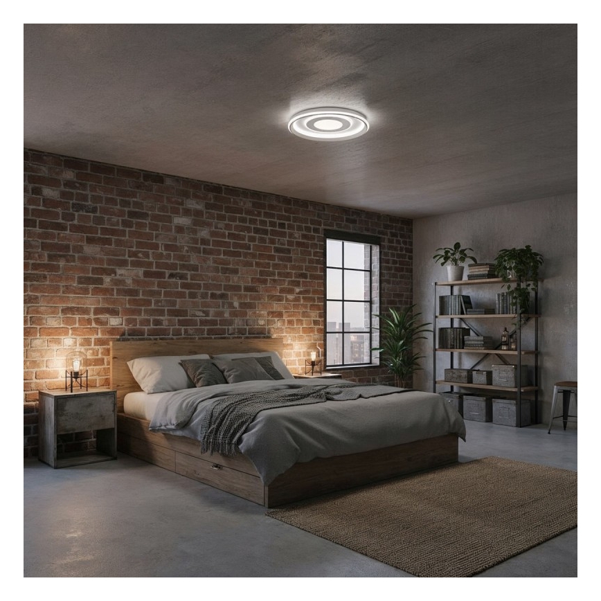 ITALUX - LED Stmívatelné stropní svítidlo SIMNI LED/55W/230V 3000-6500K pr. 50 cm bílá + dálkové ovládání
