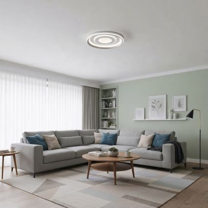 ITALUX - LED Stmívatelné stropní svítidlo SIMNI LED/55W/230V 3000-6500K pr. 50 cm bílá + dálkové ovládání