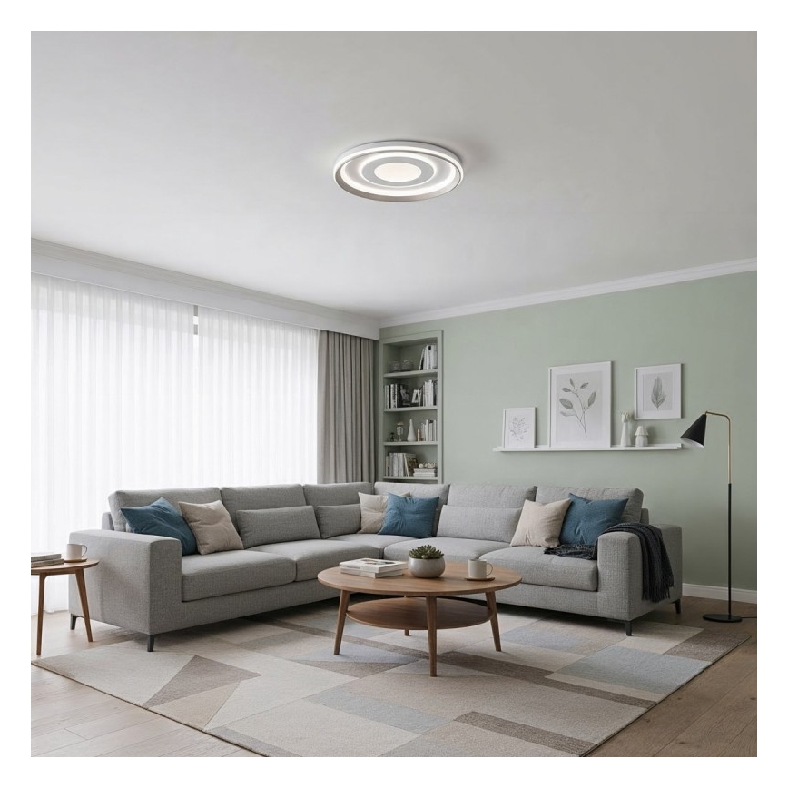 ITALUX - LED Stmívatelné stropní svítidlo SIMNI LED/55W/230V 3000-6500K pr. 50 cm bílá + dálkové ovládání