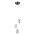 ITALUX - LED Lustr na lanku ALANI 3xLED/5W/230V 3000K černá/zlatá