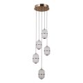 ITALUX - LED Lustr na lanku ALANI 5xLED/5,6W/230V 3000K zlatá