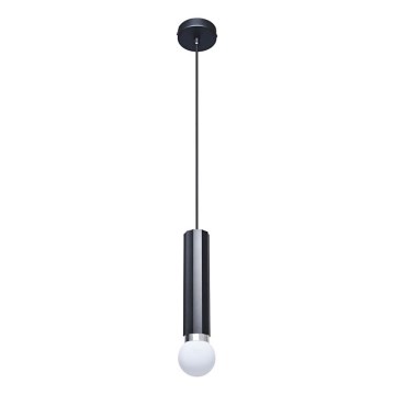 ITALUX - Lustr na lanku MACERA 1xE27/40W/230V černá