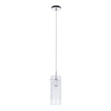 ITALUX - Lustr na lanku MAX 1xE27/60W/230V lesklý chrom/čirá