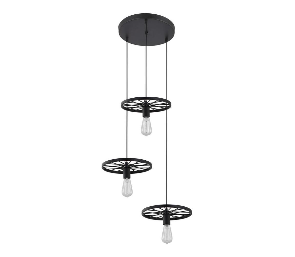 ITALUX ITALUX MDM-2708-3 BK - Lustr na lanku FEDERICO 3xE14/40W/230V IT0193