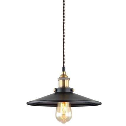 ITALUX - Lustr na lanku VERDA 1xE27/40W/230V pr. 26 cm černá
