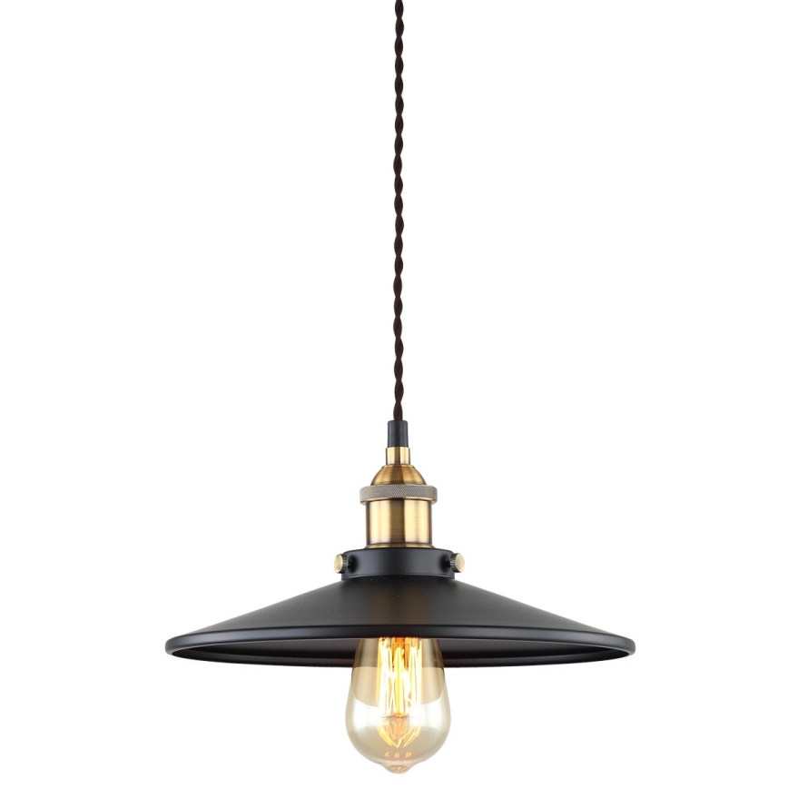 ITALUX - Lustr na lanku VERDA 1xE27/40W/230V pr. 26 cm černá