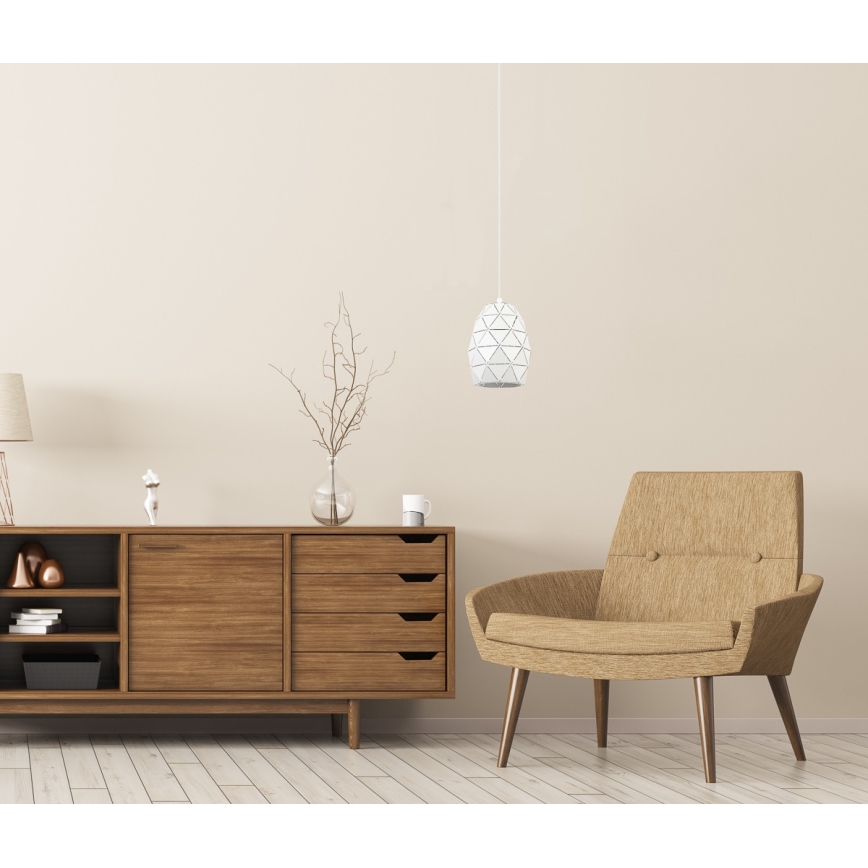 ITALUX - Lustr na lanku HARLEY 1xE27/40W/230V bílá