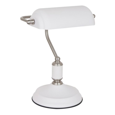 ITALUX MT-HN2088 WH+S.NICK - Stolní lampa Pablo 1xE27/40W/230V bílá