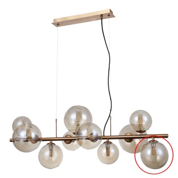 ITALUX - Náhradní sklo k lustru a nástěnnému svítidlu CANELLO G9 pr. 15 cm hnědá