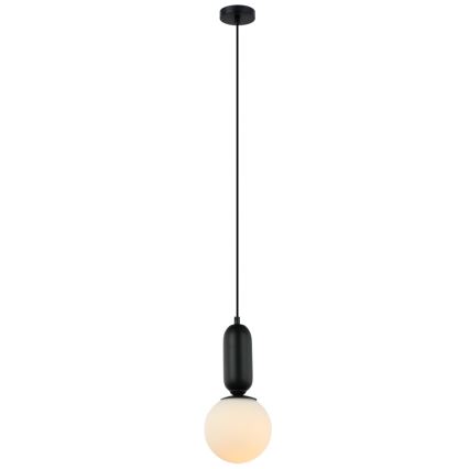 ITALUX - Lustr na lanku ALDEVA 1xE27/40W/230V pr. 15 cm černá