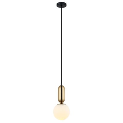 ITALUX - Lustr na lanku ALDEVA 1xE27/40W/230V pr. 15 cm bronz