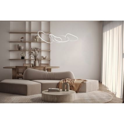 ITALUX - LED Lustr na lanku FONTE LED/60W/230V 3000/4000/6000K bílá