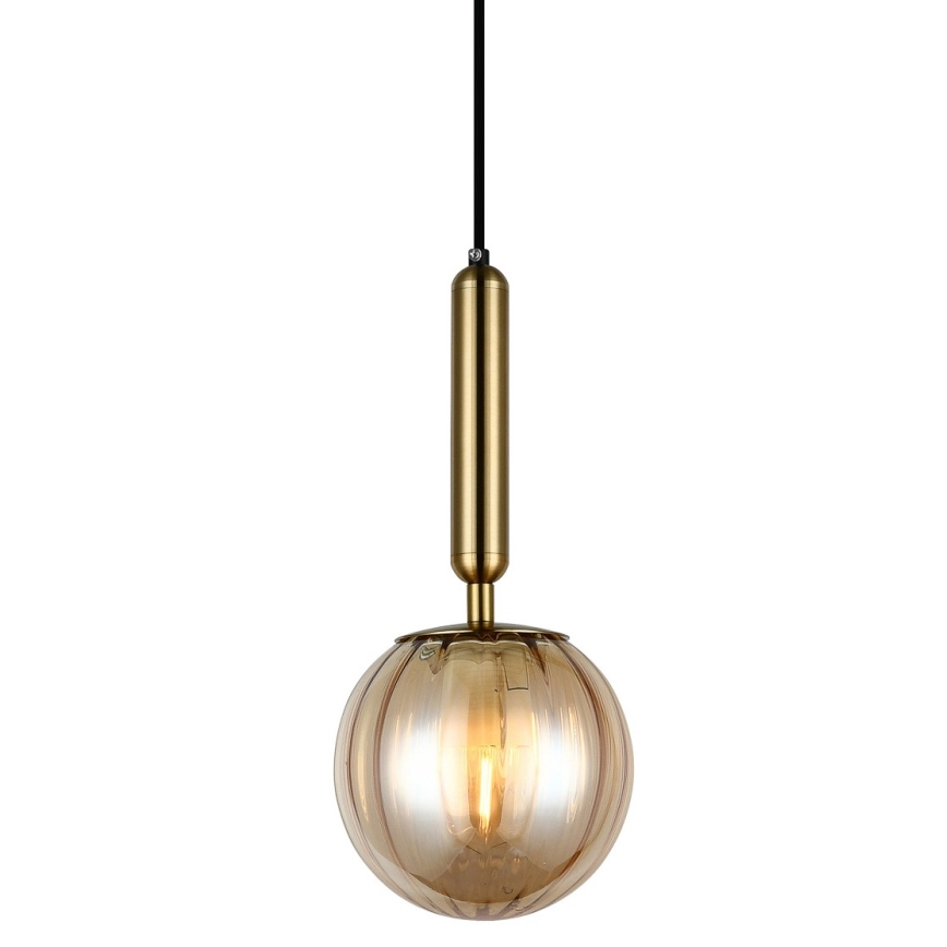 ITALUX - Lustr na lanku RAVENA 1xE27/5W/230V mosaz