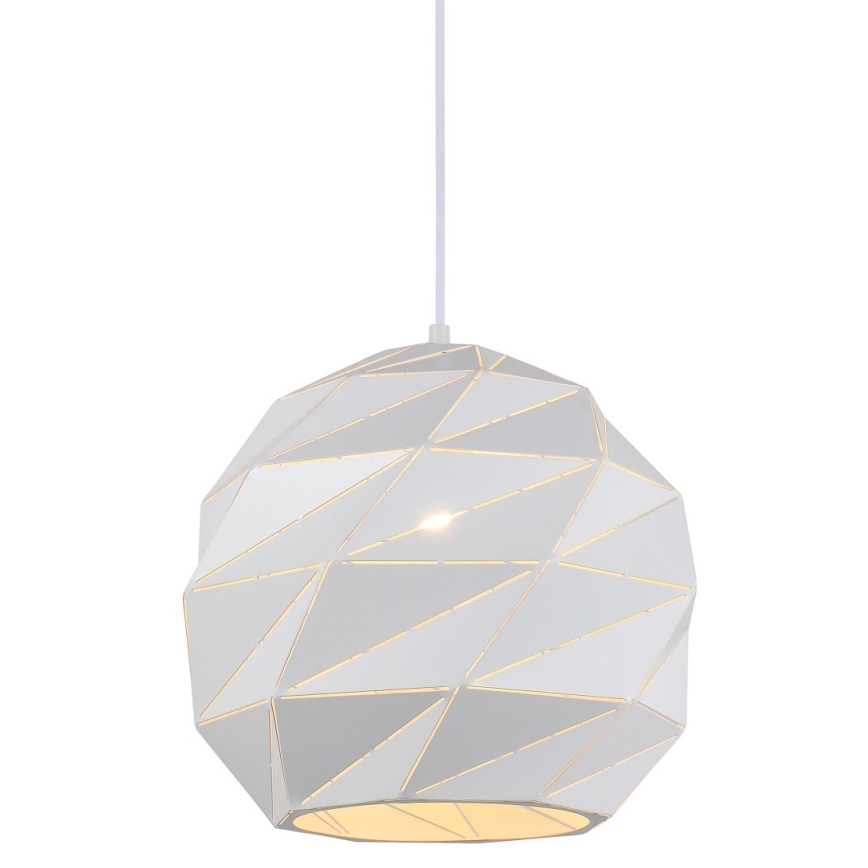 ITALUX - Lustr na lanku PALERMO 1xE27/40W/230V pr. 32 cm bílá