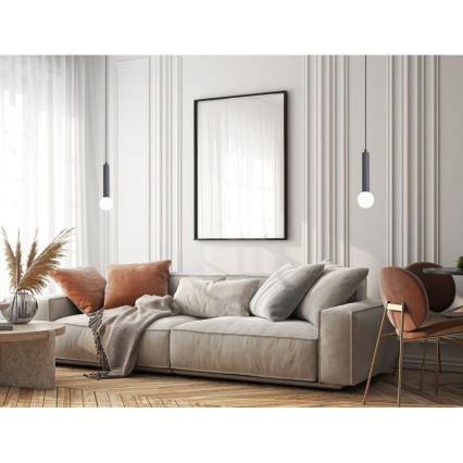 ITALUX - Lustr na lanku FILANO 1xG9/5W/230V černá