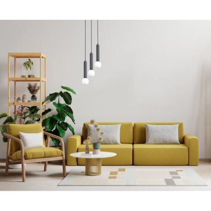 ITALUX - Lustr na lanku FILANO 3xG9/5W/230V černá