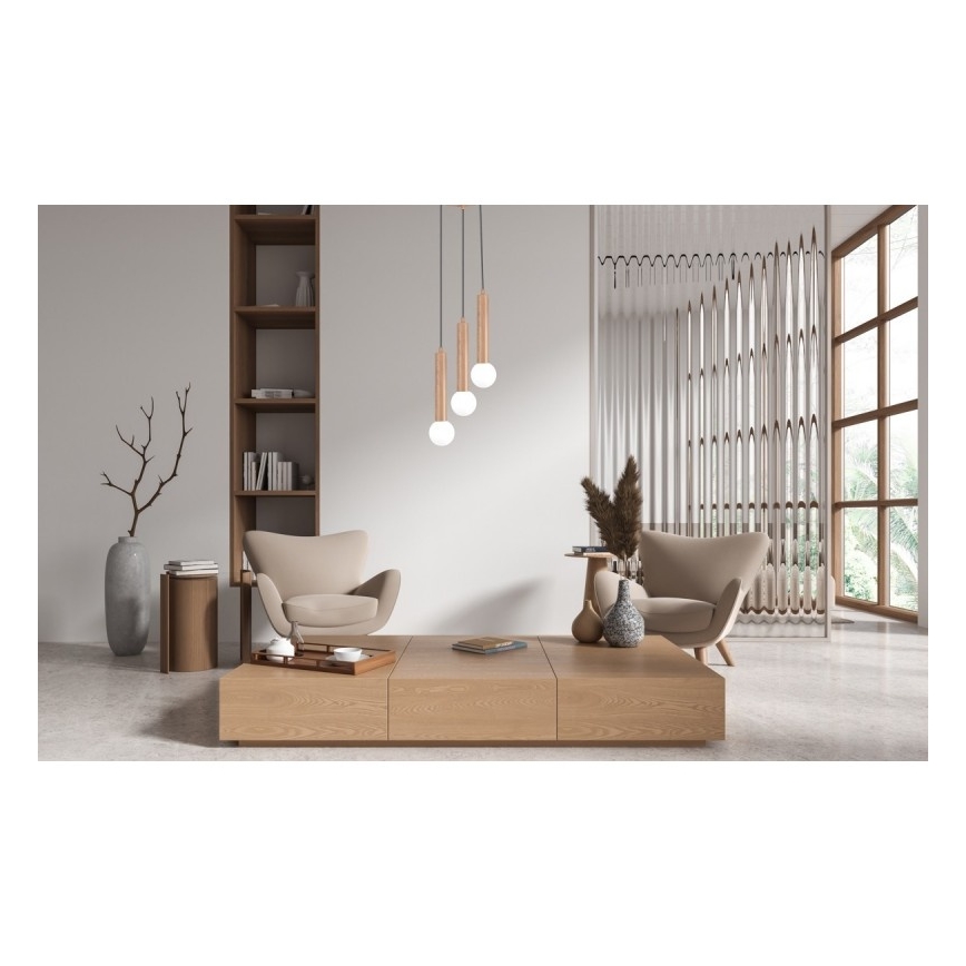 ITALUX - Lustr na lanku FILANO 3xG9/5W/230V hnědá
