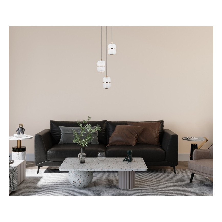ITALUX - LED Lustr na lanku ALANI 3xLED/5W/230V 3000K zlatá