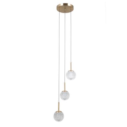ITALUX - Lustr na lanku PADRI 3xG9/5W/230V zlatá