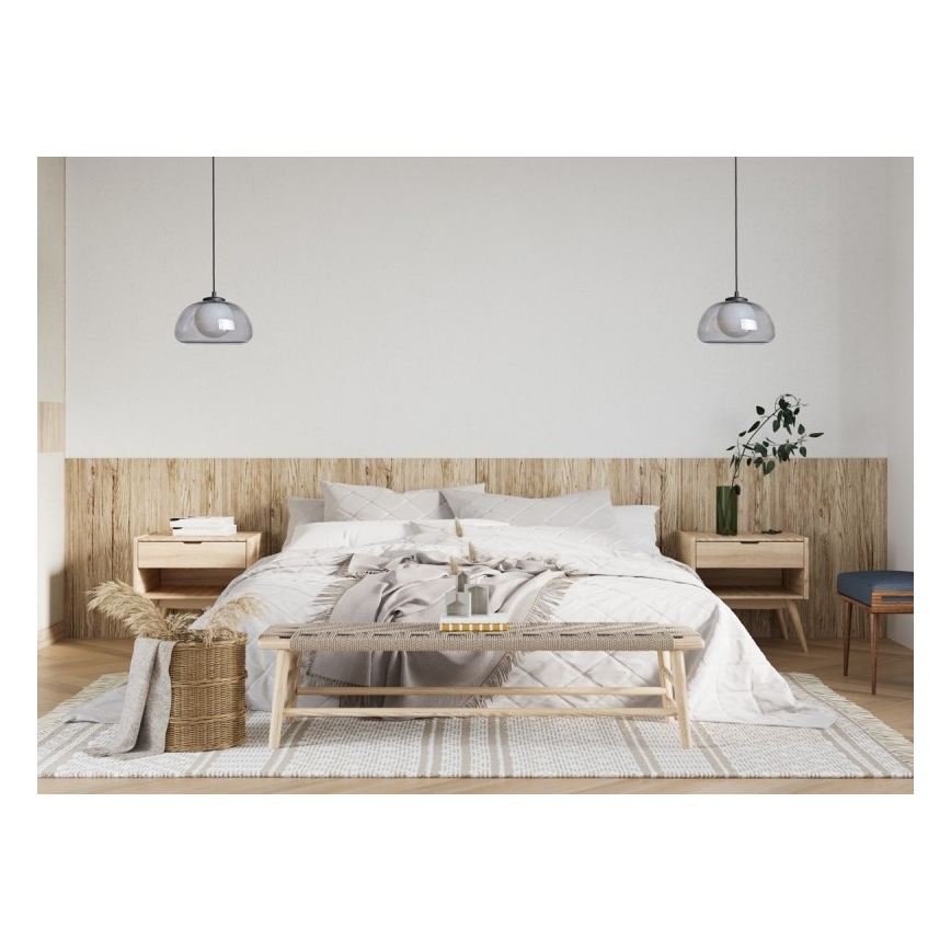 ITALUX - Lustr na lanku AINALE 1xG9/7W/230V černá/kouřová černá