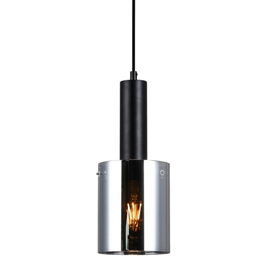 ITALUX - Lustr na lanku SARDO 1xE27/40W/230V černá