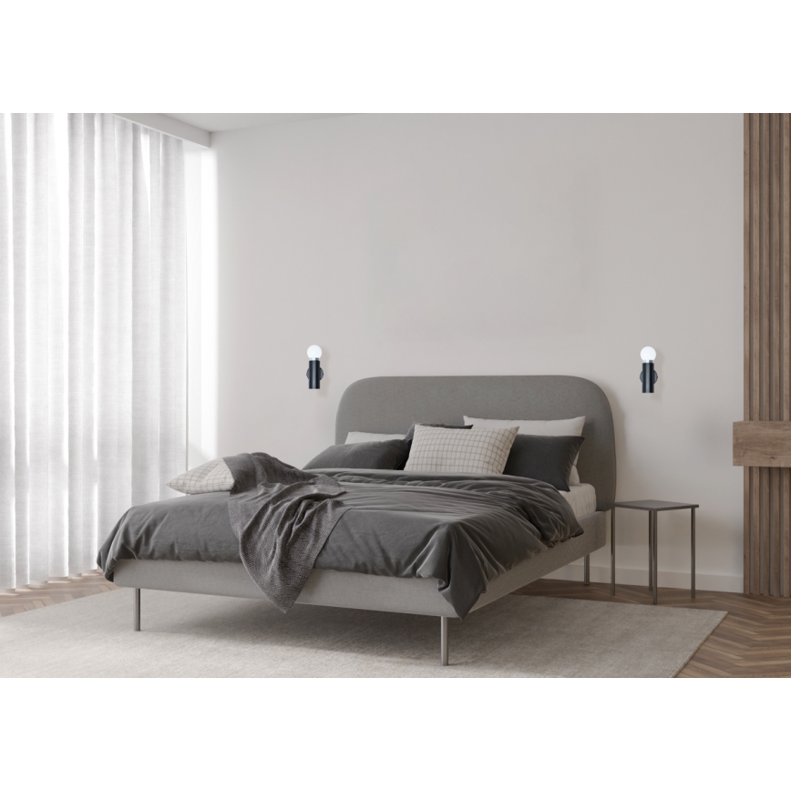 ITALUX - Nástěnná lampa MACERA 1xE27/40W/230V černá